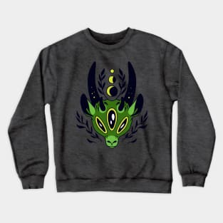 Moon Goat (Green) Crewneck Sweatshirt